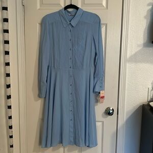 NWT Cornflower Blue Nanette Lepore button down dress
